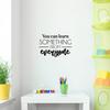 Vinyl Wall Art Decal - You Can Learn Something from Everyone - 17" x 24.5" - Modern Inspirational Educational Quote Sticker for Home School Office Kids Room Teen Bedroom Classroom Decor (Black) view 1