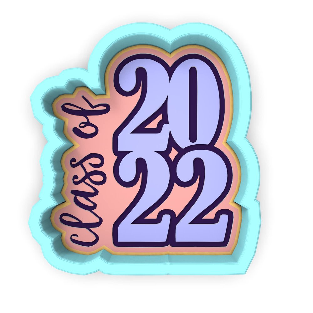 Class of 2022 Cookie Cutter & Stamp #3 (4.5 in. Tall X 3.97 in. Wide)