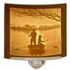 The Porcelain Garden Fishing Night Light, Father and Son, First Catch Porcelain Lithophane Night Light, Decorative wall Plug in for Nursery, Bedroom Kitchen, Bath, Hallway view 1