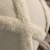 16" Handwoven Cotton Throw Pillow Cover with White Tufted Large Lattice Pattern and Tassel Corners with Filler, White view 4