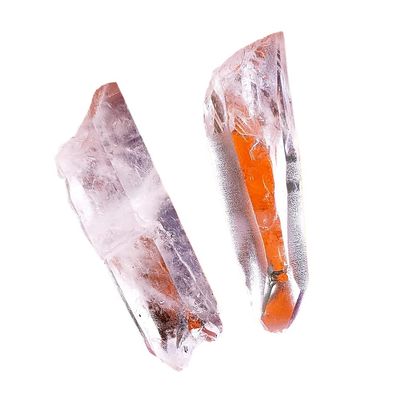 Lemurian Seed Crystal, or Lemurian Quartz from Brazil Raw Natural Rough Crystal Healing Gemstone 2pc set