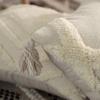 16" Handwoven Cotton Throw Pillow Cover with White Tufted Large Lattice Pattern and Tassel Corners, White view 3