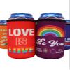 16oz LGBTQ Pride Can Coolers - Gay Pride Stuff, Accessories for Parade, Wedding Favor, Coming Out Party Gift, Rainbow Flag Merch, 16 oz Tall Boy Can Cooler Insulated Sleeve, Proud Tallboy Can Cooler view 2