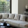 16" Handwoven Cotton Throw Pillow Cover with White Ikat Pattern and Tassel Corners with Filler, White view 2