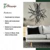 Cheung's Avalon Abstract Metal Wall Art - Handcrafted Modern 35" Black Sculpture for Living Room view 3
