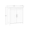 RiverRidge Monroe Two-Door Floor Storage Cabinet - Bathroom Storage Cabinet with Adjustable Shelves - Soft-Close Doors White Finish with Matte Black Handles view 3