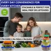 1, 2, 4 & 7 Cup Round & 3, 6, 11 Cup Rectangle Replacement Lids/Covers for Pyrex, Anchor Hocking & KlareWare Storage Bowls *Lids Only -Glass Container Not Included*, 14 Pack *2 of Each Size* view 3