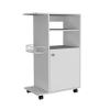 Clip Kitchen Cart with Spacious Countertop, Single-Door Storage Cabinet, Additional Rack Shelf and Smooth-Rolling Four Casters for Mobile Organization, Microwave Support and Versatile Everyday Kitche view 1