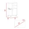 Clip Kitchen Cart with Spacious Countertop, Single-Door Storage Cabinet, Additional Rack Shelf and Smooth-Rolling Four Casters for Mobile Organization, Microwave Support and Versatile Everyday Kitche view 3