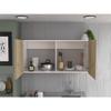 Tuhome Napoles 39" W Double Door Wall Cabinet with Spacious Interior, Two-Tone Finish, Ideal for Kitchen, Office, Bathroom, or Garage Storage view 2