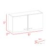 Tuhome Napoles 39" W Double Door Wall Cabinet with Spacious Interior, Two-Tone Finish, Ideal for Kitchen, Office, Bathroom, or Garage Storage view 3