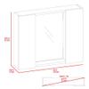 Tuhome Artemisa Medicine Cabinet with Integrated Mirror, Six Interior Storage Shelves, Secure Double-Door Design, Space-Saving Wall Cabinet for Organized Bathrooms and Daily Essentials. view 3