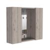 Tuhome Artemisa Medicine Cabinet with Integrated Mirror, Six Interior Storage Shelves, Secure Double-Door Design, Space-Saving Wall Cabinet for Organized Bathrooms and Daily Essentials, Modern Functi view 1