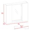 Tuhome Artemisa Medicine Cabinet with Integrated Mirror, Six Interior Storage Shelves, Secure Double-Door Design, Space-Saving Wall Cabinet for Organized Bathrooms and Daily Essentials, Modern Functi view 3