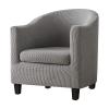 Aliuciku Tub Sofa Cover Jacquard Arm Chair Covers Sofa Slipcovers Living Room Club Couch Chair Furniture Protector Cover (Color : Gray, Size : 2 Pcs) view 1