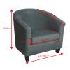 Aliuciku Tub Sofa Cover Jacquard Arm Chair Covers Sofa Slipcovers Living Room Club Couch Chair Furniture Protector Cover (Color : Gray, Size : 2 Pcs) view 3