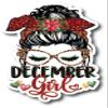 December Girl | Birthday Months | Messy Bun |Great Gift Idea|Single |5 Inch Magnet | Made in The USA | Car Auto Tool Box RefrigeratorMagnet|FBMMAGS10710 view 1