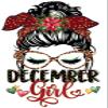 December Girl | Birthday Months | Messy Bun |Great Gift Idea|Single |5 Inch Magnet | Made in The USA | Car Auto Tool Box RefrigeratorMagnet|FBMMAGS10710 view 2