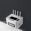 Floating Shelf Bracket Cord Organizer Box Router Storage Box, Cable Management Box to Protect Power Strip, Charger, Cable and Other Electric Devices Shelves Bracket ( Color : Gray , Size : Medium ) view 2