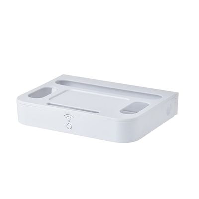 Floating Shelf Bracket Cord Organizer Box Router Storage Box, Cable Management Box to Protect Power Strip, Charger, Cable and Other Electric Devices Shelves Bracket ( Color : White , Size : Small )