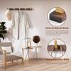 SARIHOSY Wall Mounted Coat Rack, Entryway Hanging Coat Rack, Metal Wood Coat Rail with 5 Rustic Hooks Rail for Coat, Scarf, Bag, Towel, Key, Cap, Hat, Walnut Gold Matt view 4