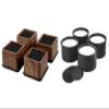 BTSD-home 8 Pack Bed Risers 4 Pcs 3 Inch Furniture Risers and 4 Pcs 2 Inch Round Table Risers view 1