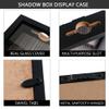 GraduationMall 5x7 Top Loading Shadow Box Frame with HD Glass,Wood Display Case with Slot,1.25 inches Interior Depth,Ideal for Wine Bottle Caps,Tickets,Shells,Stamps and More,Black view 4