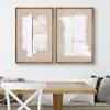 SIGNWIN Framed Canvas Print Wall Art Set Geometric White Brown Paint Strokes Abstract Shapes Illustrations Modern Art Minimal Decorative Nordic for Living Room, Bedroom, Office - 24"x36"x2 Natural view 3