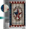 4th of July Shower Curtain Rustic Star American Flag Stripes Patriotic Shower Curtains for Bathroom Decor Independence Day Wood Grain Bath Curtains Sets with Hooks Waterproof Extra Long 72" x 84" view 3