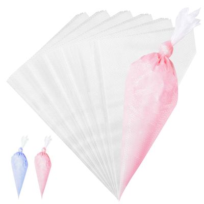 VolksRose 100Pcs Disposable Piping Bags, 24 inch Anti Burst and Non-Slip Pastry Bags, Thicken Cake Decorating Bags Icing Piping Bags for Cake Cupcakes Cookies Frosting, White