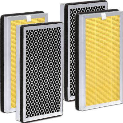 Zouhwaso [Pet Care] MA Series 15 Replacement Filter compatible with MA Series 15 Air Pur-ifier, 3-in-1 Composite Filter with Upgrade Acti-vated Car-bon, H13 True HEPA and Pre-filter, Pack of 4