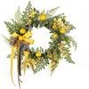 Artificial Lemon Garland Green Leaves Fruit Ornaments Fake Lemon Branch Hanging Lemon Garland for Wedding Home Wall Decoration - Round Head view 1