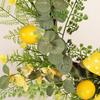 Artificial Lemon Garland Green Leaves Fruit Ornaments Fake Lemon Branch Hanging Lemon Garland for Wedding Home Wall Decoration - Round Head view 2