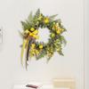 Artificial Lemon Garland Green Leaves Fruit Ornaments Fake Lemon Branch Hanging Lemon Garland for Wedding Home Wall Decoration - Round Head view 3