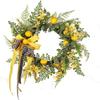 Artificial Lemon Garland Green Leaves Fruit Ornaments Fake Lemon Branch Hanging Lemon Garland for Wedding Home Wall Decoration - Round Head view 4