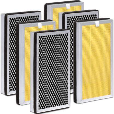 Zouhwaso [Pet Care] MA Series 15 Replacement Filter compatible with MA Series 15 Air Pur-ifier, 3-in-1 Composite Filter with Upgrade Acti-vated Car-bon, H13 True HEPA and Pre-filter, Pack of 6