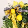 Artificial Lemon Garland Green Leaves Fruit Ornaments Fake Lemon Branch Hanging Lemon Garland for Wedding Home Wall Decoration - Drop Shape view 2