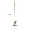 Frienemy Presents Dancing Ganesha Brass Hanging Oil Wick Diya (12 Cm X 12 Cm X 60, Brown and Golden) #Frienemy-587 view 2