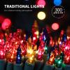 JUSTPRO 300LIGHTS(2*150L) MULTI Extra-Bright With End Connectors Christmas Decorative Lights 19.44m UL Certified Mini String Light Set Waterproof for Home Garden Holiday Tree Party Patio Decor Wedding view 4