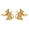 phareLamp Presents Brass Ganesha Mouse Rat Holding Diya Oil Lamp Pair (2 Pcs) Showpiece for Home Decor Vastu Fengshui Office Diwali Pooja Puja Gift Items #Sr-514#Aport-514 view 4