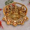 phareLamp Presents Laxmi Ganesh Saraswati Idol Diya Oil Lamp Deepak - Metal Lakshmi Ganesha Showpiece Statue - Traditional Diya for Diwali Puja - Diwali Home Decoration #Sr-526#Aport-526 view 1