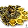 phareLamp Presents 7.5" Genuine Brass Hand Held Diya | Deepak | Deepam Oil Lamp in Black Antique Finished for Home Temple Akhand Puja Articles Decor Gifts #Sr-678#Aport-678 view 4
