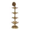 phareLamp Presents Premium Handmade Indian Brass Panch Mahal Diya Lamp Engraved 4 in 1 Adjustable Dia- 10.50 in #Sr-453#Aport-453 view 3