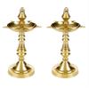 phareLamp Presents Brass Decorative Oxidised Kerala Fancy Samai Oil Diya (Gold_1.1 Inch X 2.1 Inch X 7.8 Inch) #Sr-484#Aport-484 view 1