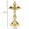 phareLamp Presents Brass Decorative Oxidised Kerala Fancy Samai Oil Diya (Gold_1.1 Inch X 2.1 Inch X 7.8 Inch) #Sr-484#Aport-484 view 3