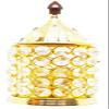 phareLamp Presents Cylindrical Brass Akhand Diya with Decorative Crystals Oil Lamp Lantern Cylindrical Shape | Diya for Puja and Festival Decoration - 18Cm #Sr-772#Aport-772 view 1