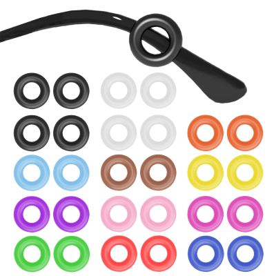 SMARTTOP Silicone Eyeglass Sleeve Retainer Comfort Anti-Slip Temple Tips Ear Pad for Sunglasses Reading Glasses Round 14 pair (Multicolored)
