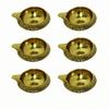 phareLamp Presents Traditional Brass Kubera Vilakku/Traditional Puja Diya Lamp/Pooja Item - Set of 6 Diya Lamps #Sr-334#Aport-334 view 1