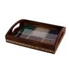 Frienemy Presents Multipurpose Gemstoned Filled 6 Square Wooden Utility Tray, Brown #Frienemy-344 view 2