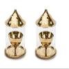 phareLamp Presents Brass Akhand Diya with Glass Cover and Designed Star Holes On Top (13 cm in Height) (Pack of 2) #Sr-851#Aport-851 view 1